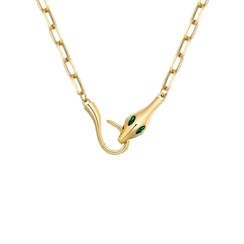 Veloura Luxe Paperclip Necklace – Gold Plated Stainless Steel