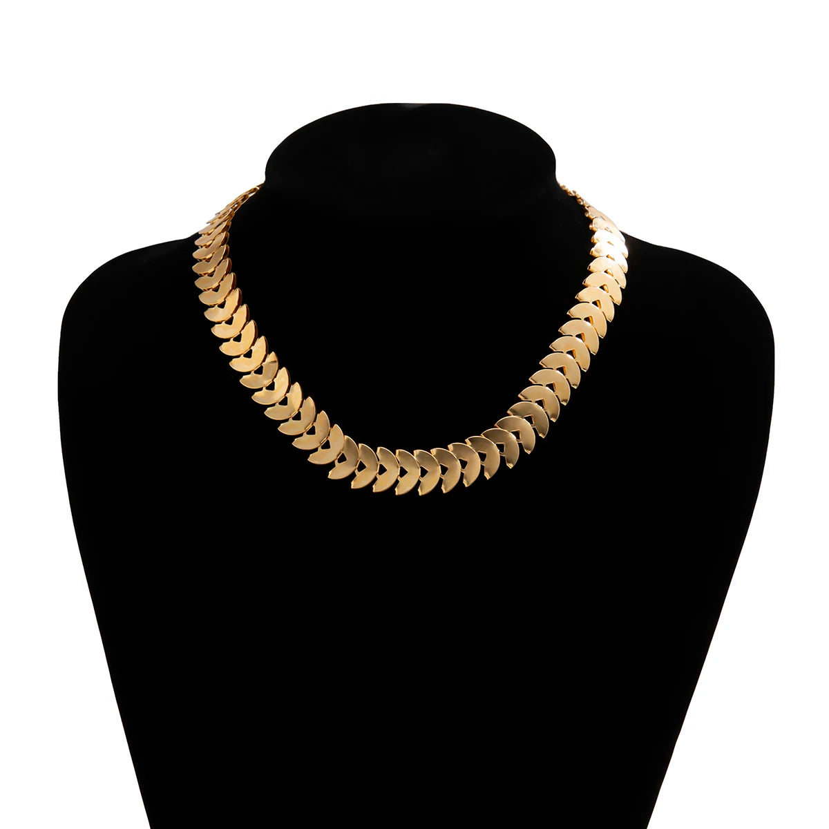 Veloura Gold Petal Choker Necklace for Women