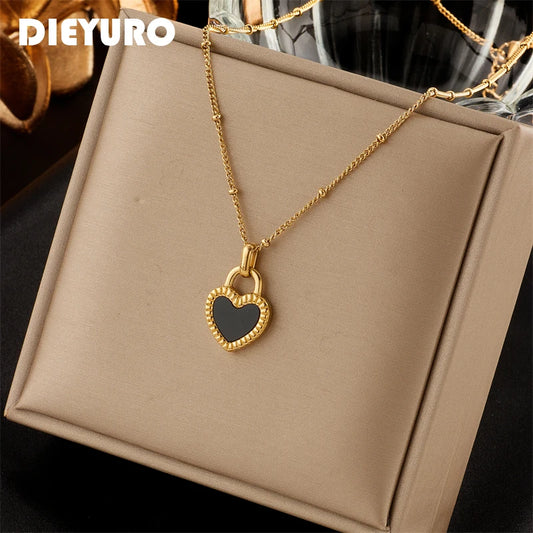 Veloura Heart Lock Necklace