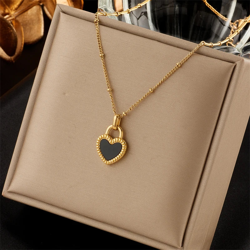 Veloura Heart Lock Necklace