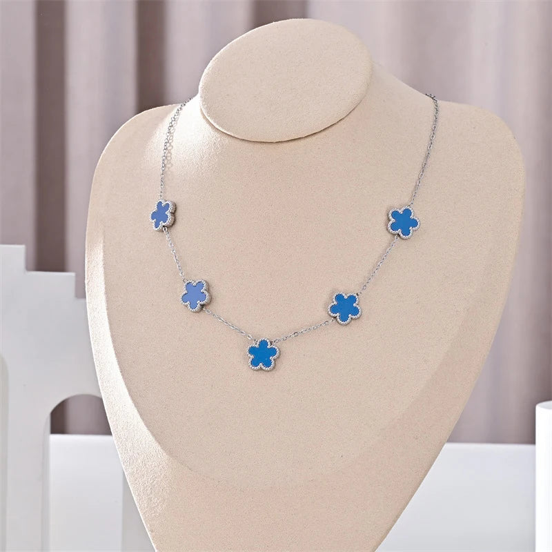 Veloura Fleur Clover Necklace – Stainless Steel