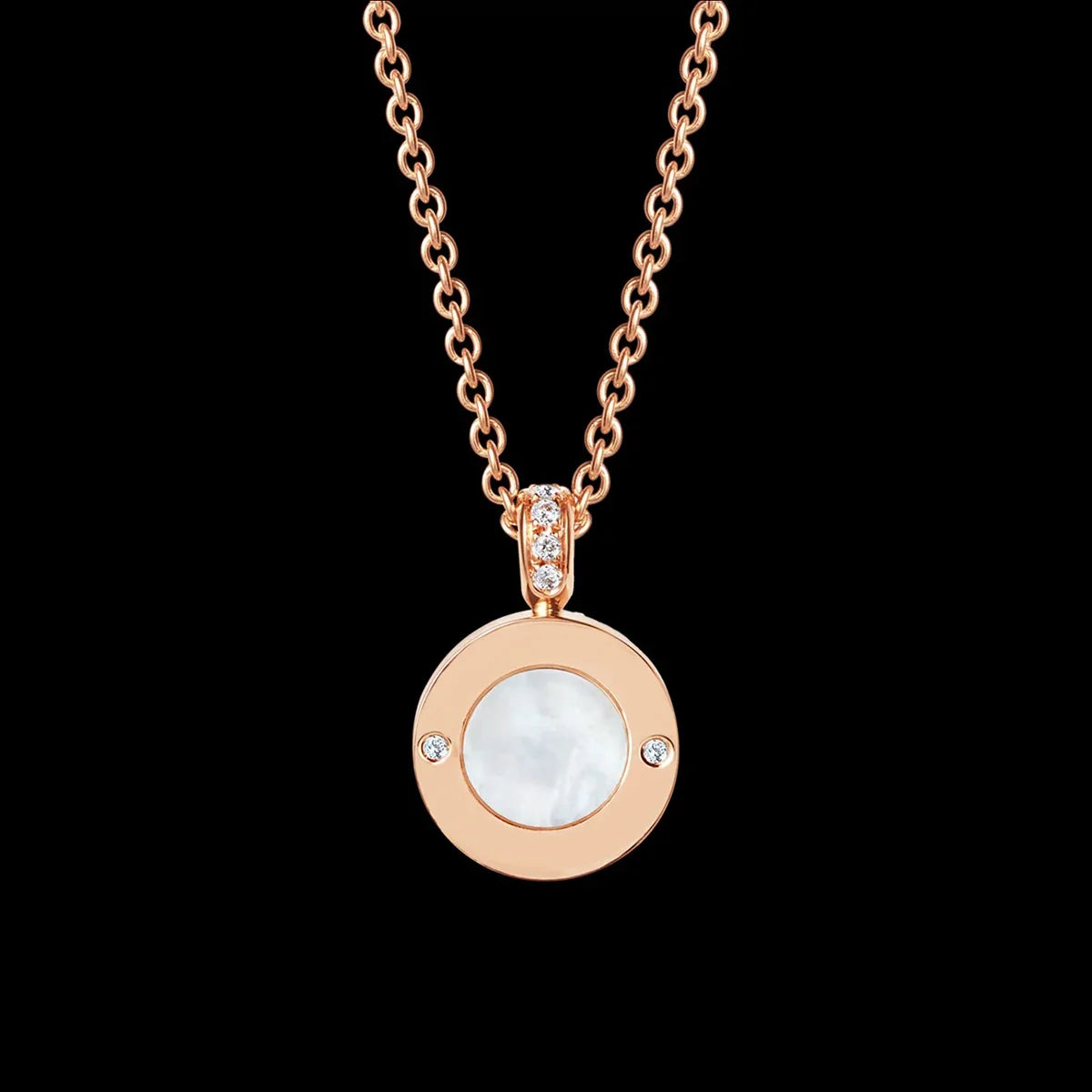 Veloura Royal Harmony Round Pendant Necklace – Sterling Silver Elegance