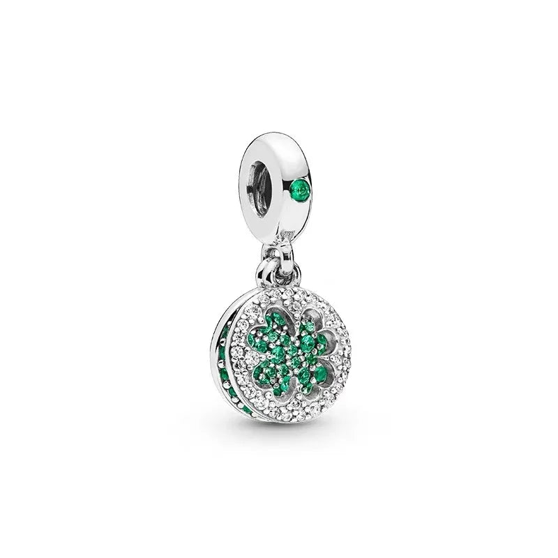 Veloura Green Clover Bead - 925 Sterling Silver Plated