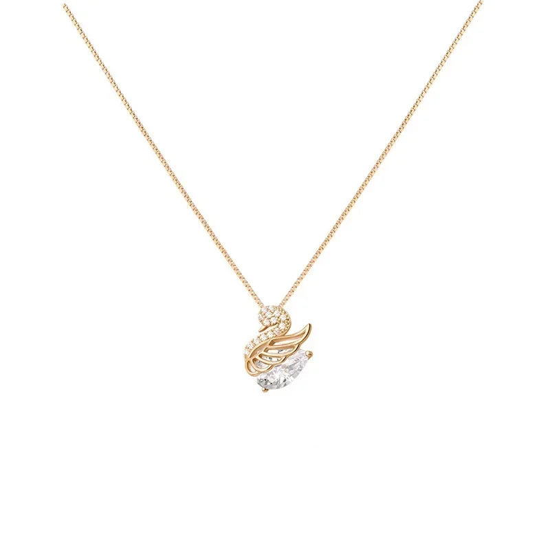 Veloura Swan Necklace - Light Luxury Sterling Silver