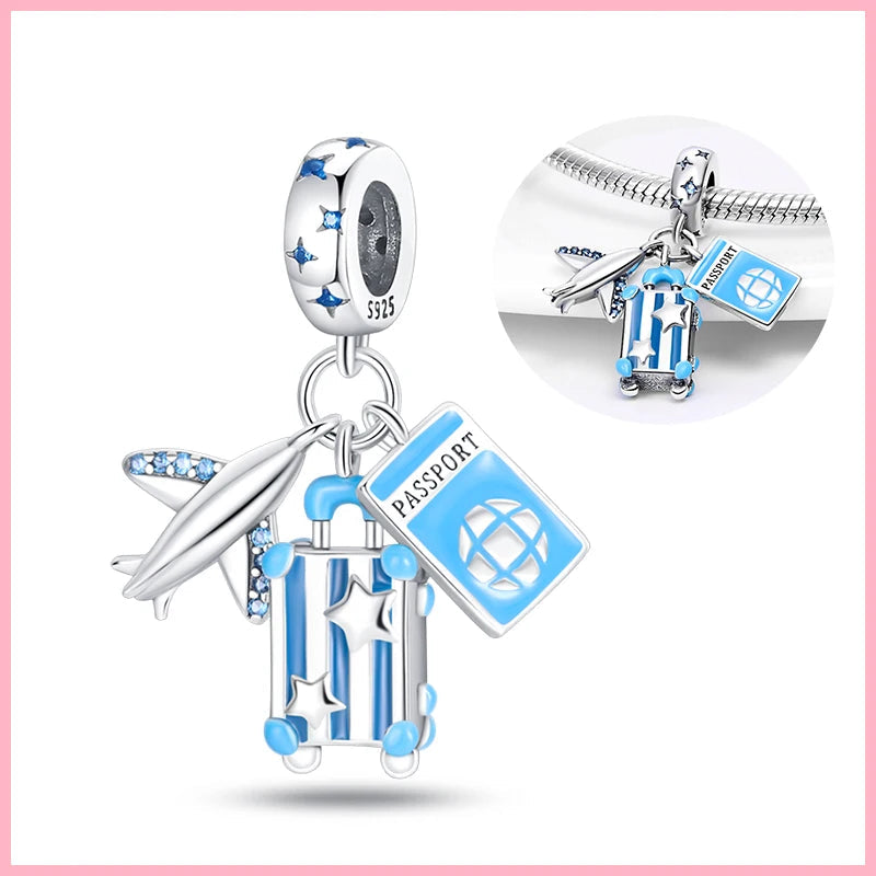 Veloura Travel Charm Set - Sterling Silver & Fine Detailing