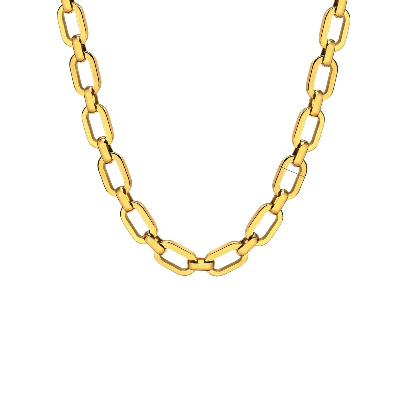 Veloura Luxe Paperclip Necklace – Gold Plated Stainless Steel