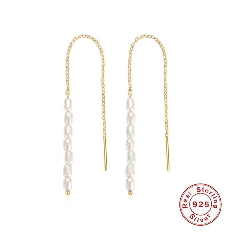 Veloura Pearl Elegance Earrings –  Silver Luxury