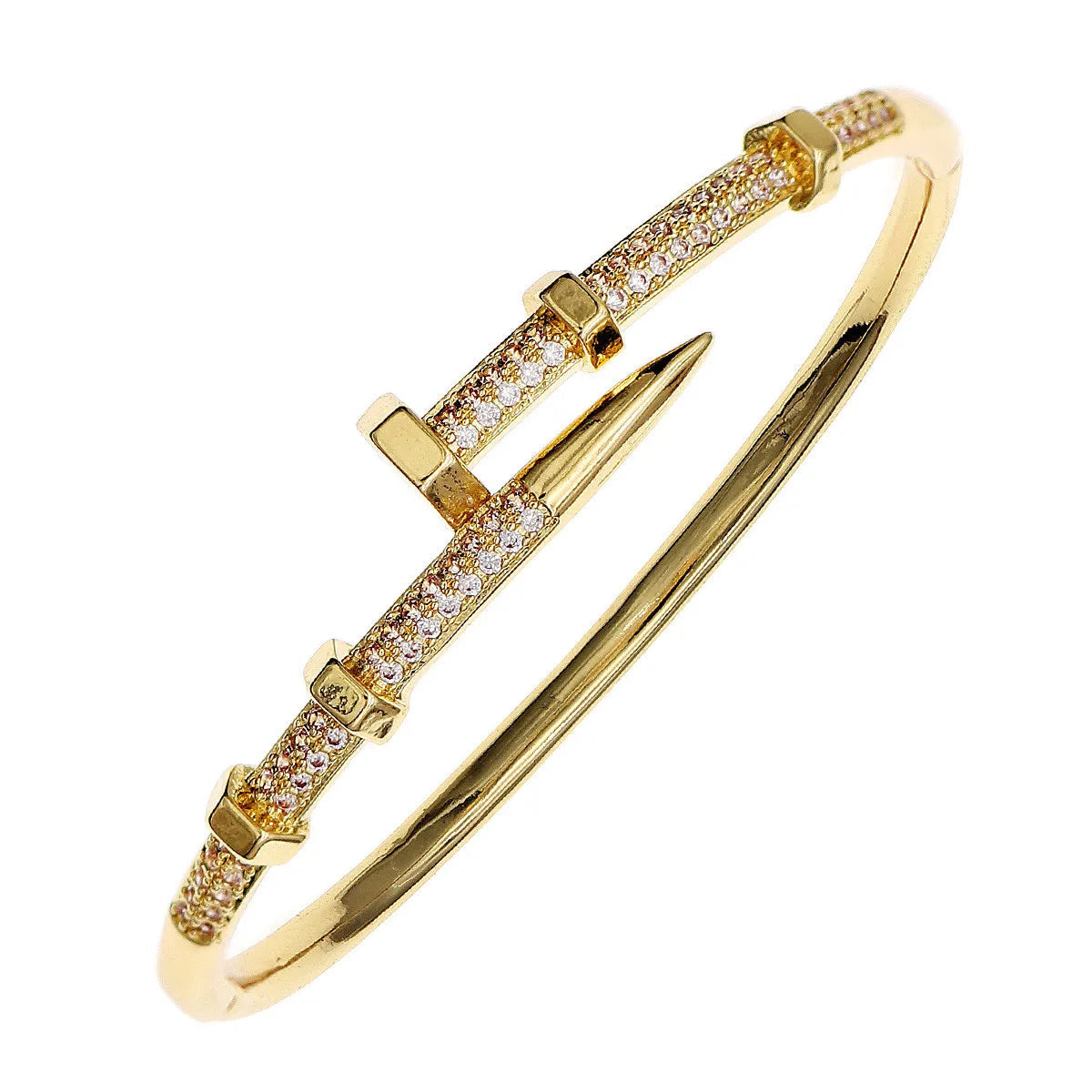 Veloura Nail Zircon Bracelet - Luxe Alloy