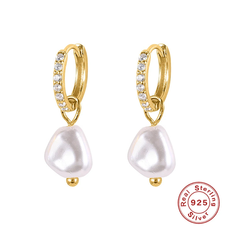 Veloura Pearl Elegance Earrings –  Silver Luxury