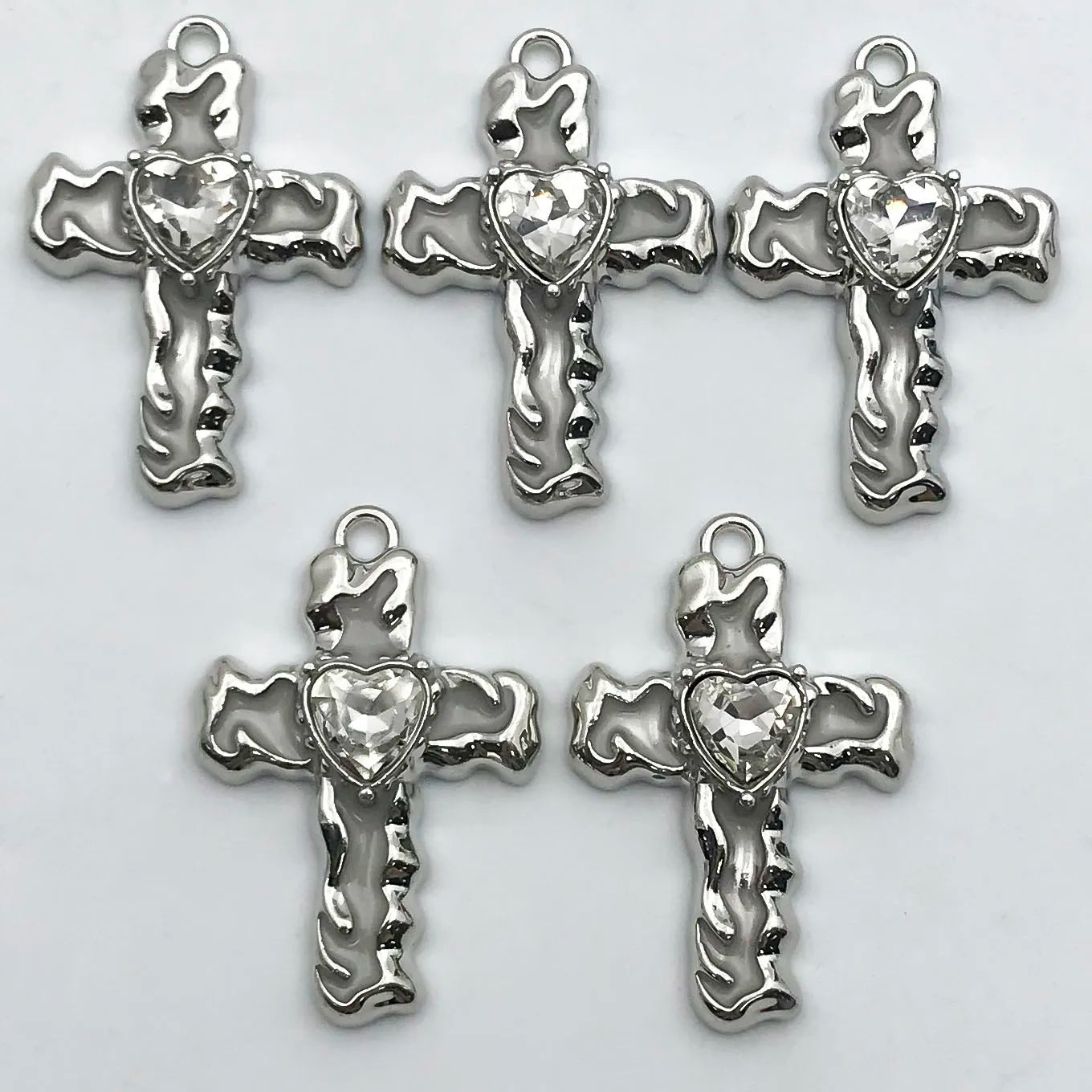 Veloura Butterfly & Cross Metal Alloy Charms - Black Series Pendants