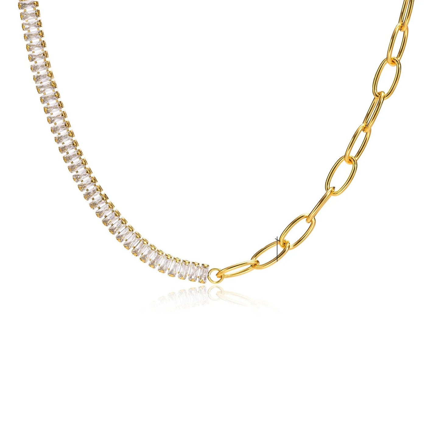 Veloura Luxe Paperclip Necklace – Gold Plated Stainless Steel