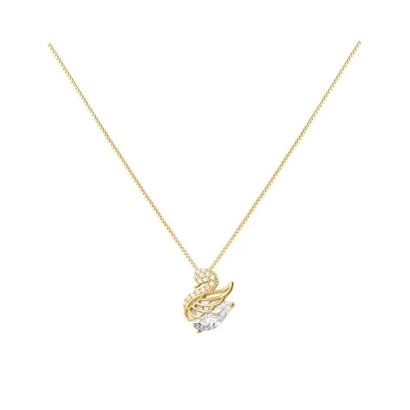 Veloura Swan Necklace - Light Luxury Sterling Silver