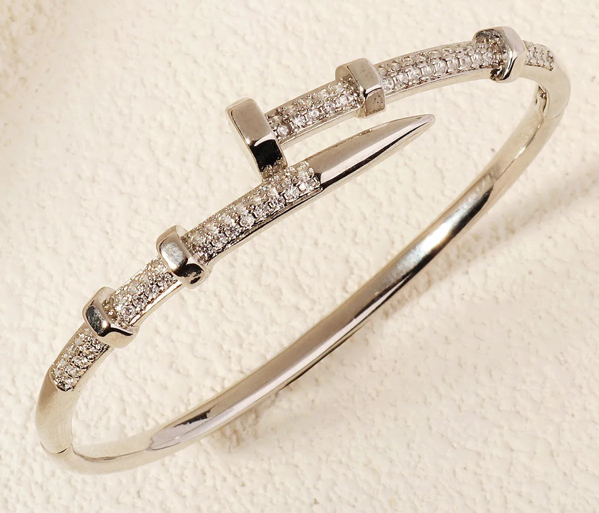 Veloura Nail Zircon Bracelet - Luxe Alloy