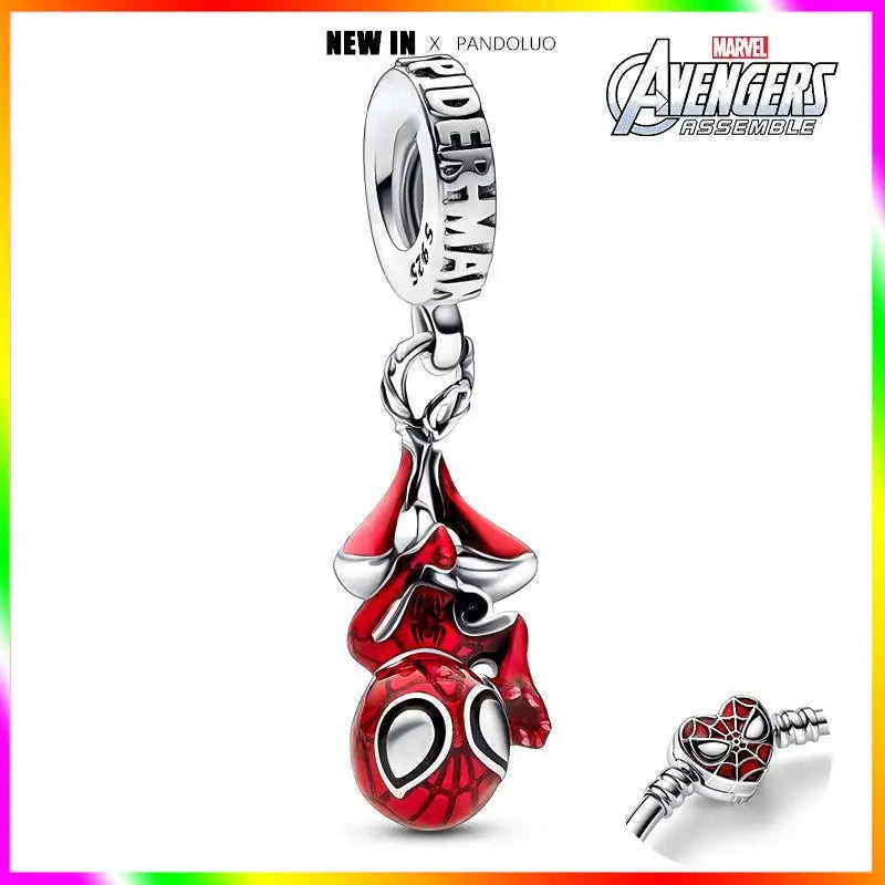 Marvel Captain America Wolverine Charm Beads Sterling Silver