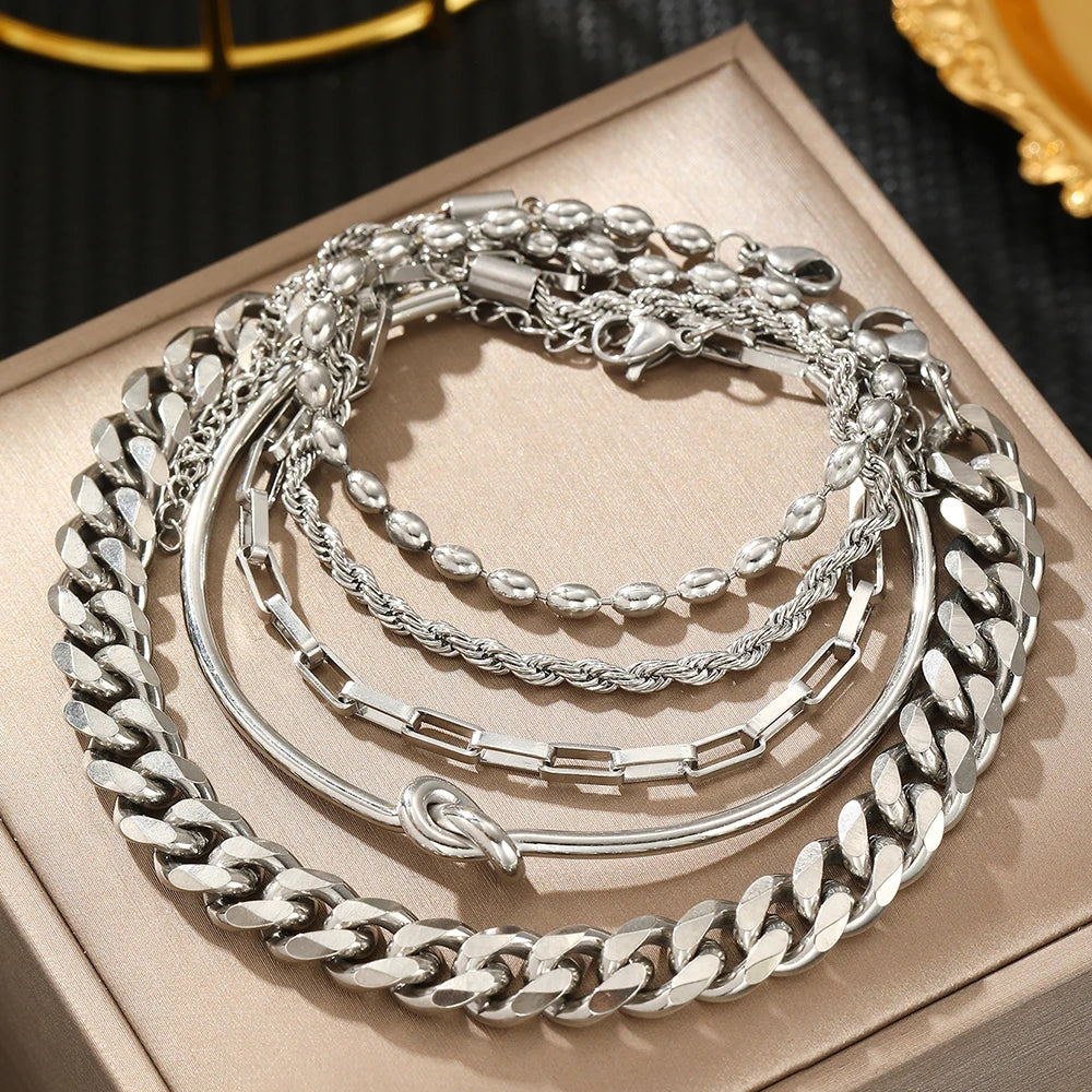 Veloura Stainless Steel Bracelet Set