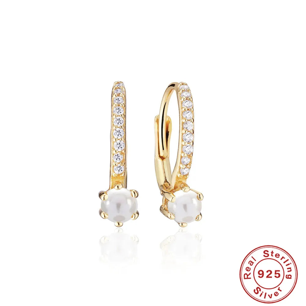 Veloura Pearl Elegance Earrings –  Silver Luxury