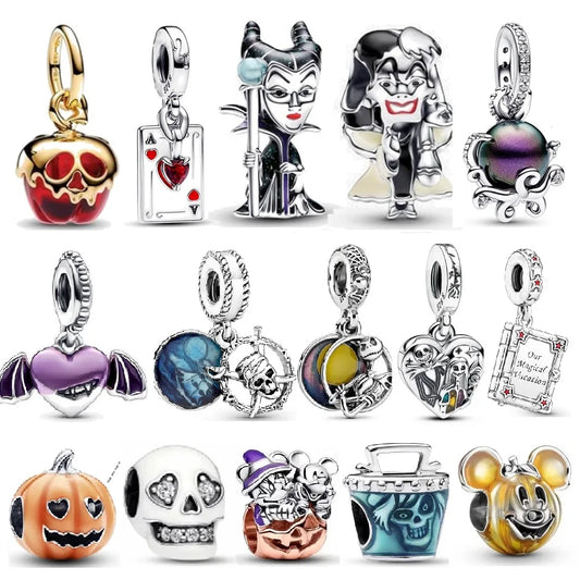 Veloura Disney Villain Charm - Sterling Silver & Pumpkin Witch