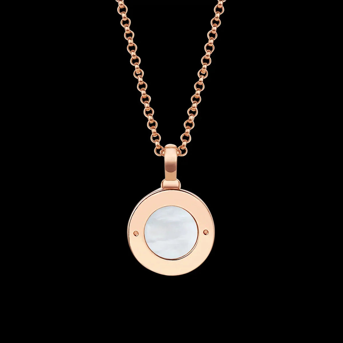 Veloura Royal Harmony Round Pendant Necklace – Sterling Silver Elegance