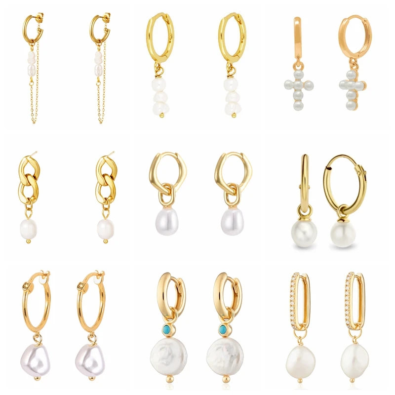 Veloura Pearl Elegance Earrings –  Silver Luxury