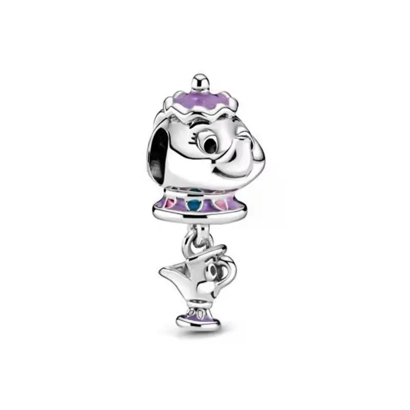 Disney Silver Charms - Mickey, Minnie, Princess, Stitch, Robots, Marvel