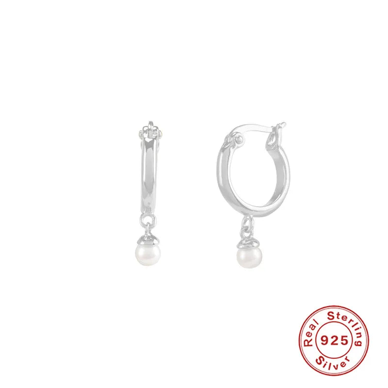 Veloura Pearl Elegance Earrings –  Silver Luxury