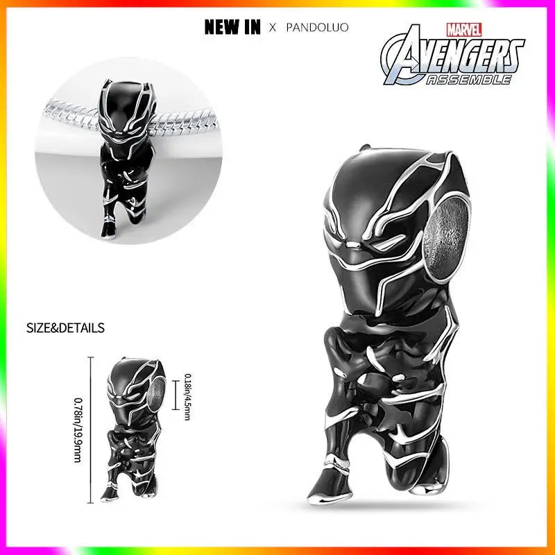 Marvel Captain America Wolverine Charm Beads Sterling Silver