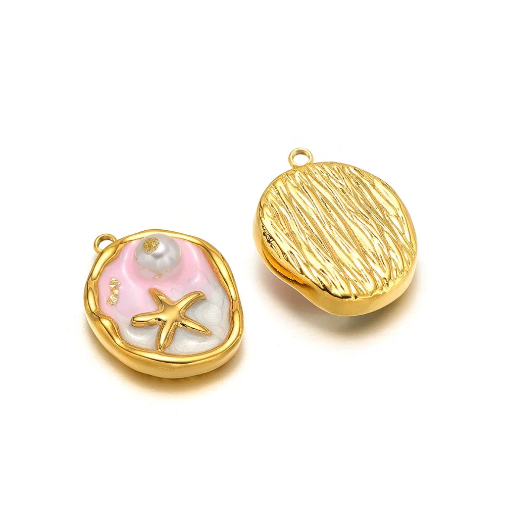 Veloura Macaron Rose Charm Set - Enamel & Stainless Steel