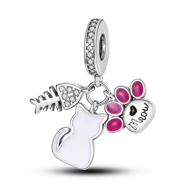 Animals Series Charms Beads- Sterling Silver