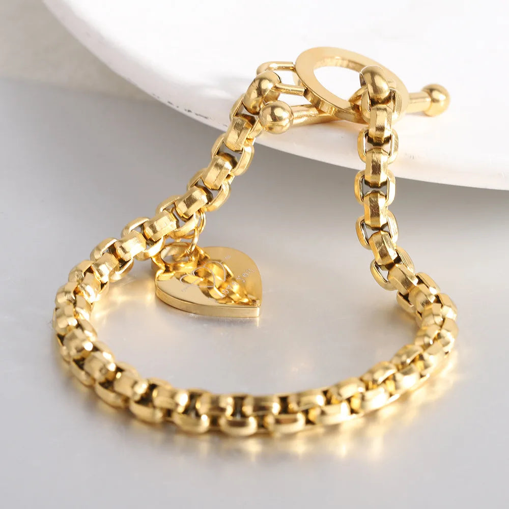 Veloura 6MM Heart Hand Chain Bracelet