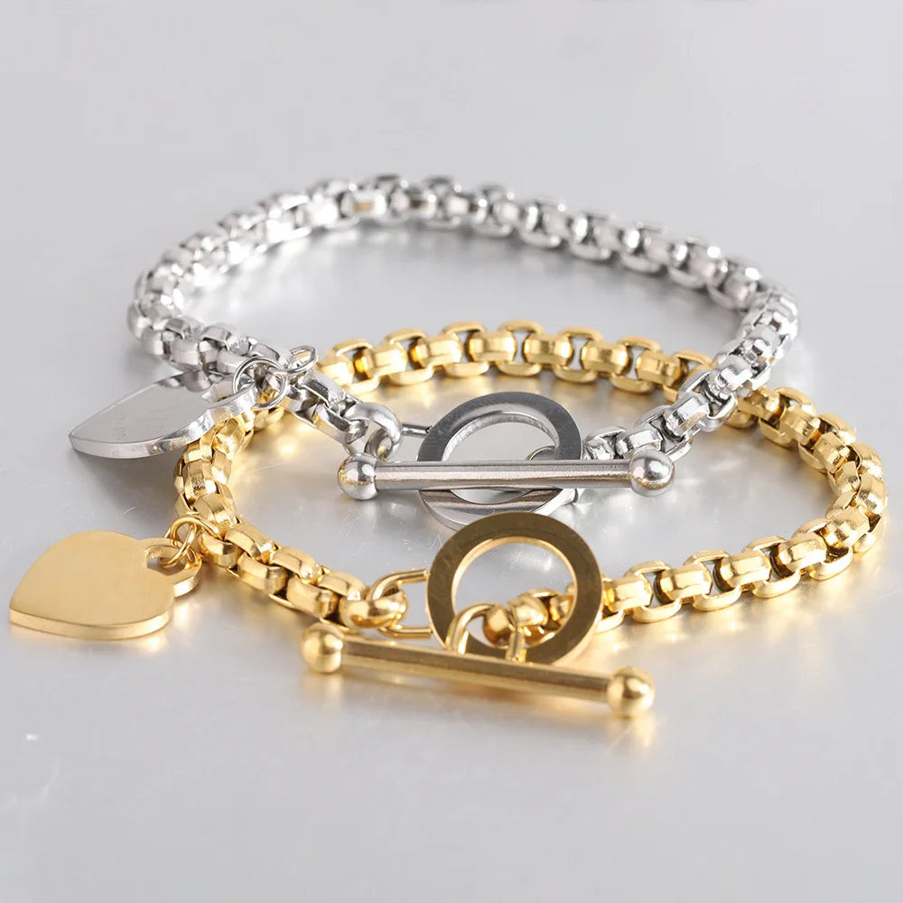 Veloura 6MM Heart Hand Chain Bracelet