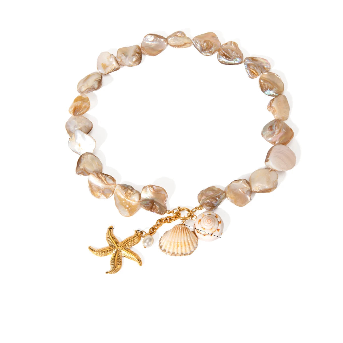 Veloura Ocean Charm Set - Shell, Starfish & Metal Elements