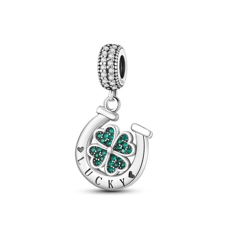 Veloura Green Clover Bead - 925 Sterling Silver Plated