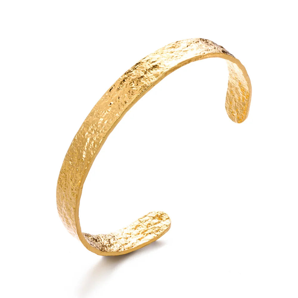 Veloura Floral Cuff Bangle - Gold-Plated Stainless Steel